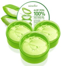 Aloe Vera Gel for Face, Skin, Hair  Sunburn Relief, Made with 100 Pure Aloe...