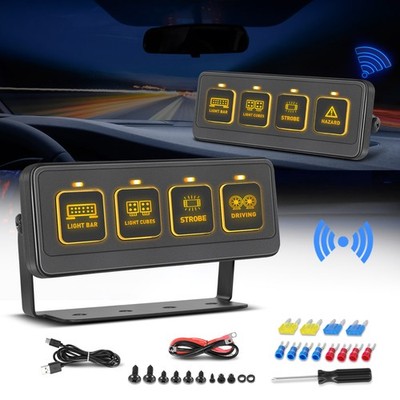 6 Gang Switch Panel Auxiliary Circuit Control Relay System For Pickup UTV 12/24V