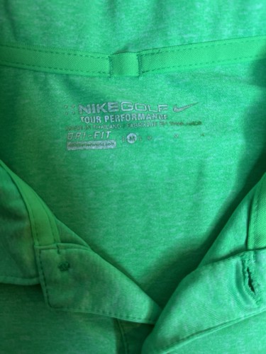 Men's Nike Golf Dri Fit S/S Polo/Golf Shirt Medium M | Green | Poly - Picture 5 of 5