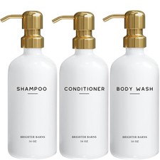 Luxury Shampoo and Conditioner Dispenser Set by - Shower Soap Dispenser - Sha...