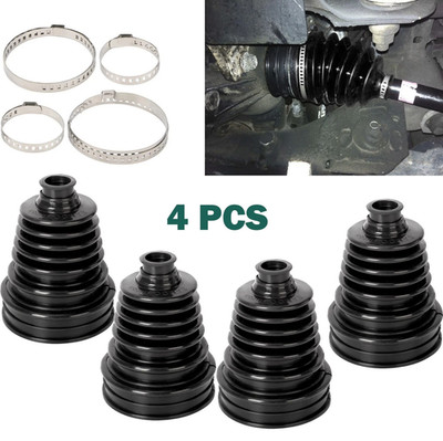 4x Universal Stretch Drive Shaft CV Joint Boot Kit Constant Velocity Dust Cover