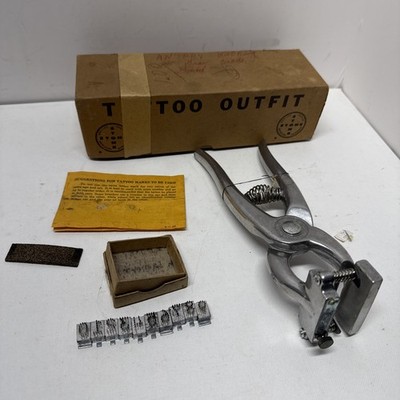 Vtg Stone Animal Tattoo Outfit Tattoo Digits With Box Pre Owned