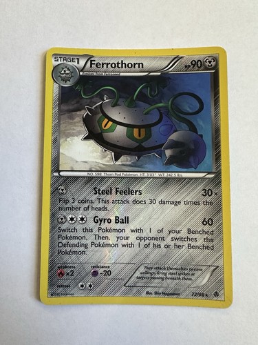 Pokemon TCG BW Emerging Powers Ferrothorn 72/98 Rare Reverse Holo MP