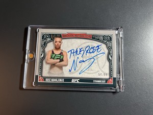 Carte Autographe 2024 Topps Finest UFC Rose Namajunas Réfracteur Rouge - Near Mint, Authentifiée Topps, édition Limitée