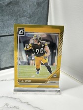 Panini Donruss Optic T.J. Watt Gold Prizm /10 #169 Pittsburgh Steelers 2024