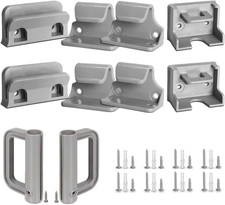 GRENFU Retractable Baby Gate Replacement Parts Kit Grey Pet Gate Full Set Wall M