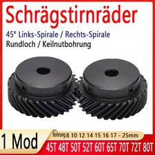 1 Modul Links / Rechts Spirale Schr&auml;gstirnr&auml;der Mit Schritt / Keyway Zahnr&auml;der