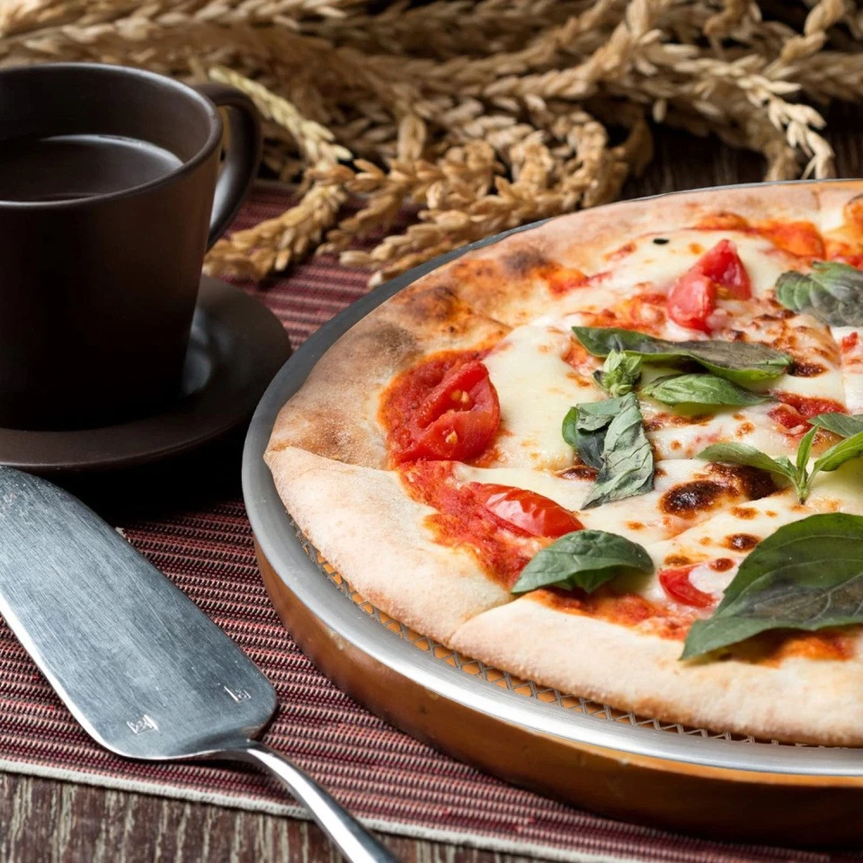 3er Set Pizzablech Pizzascreen Pizzagitter Aluminium Ø30 cm Pizza Pan Screen - Bild 4 von 4