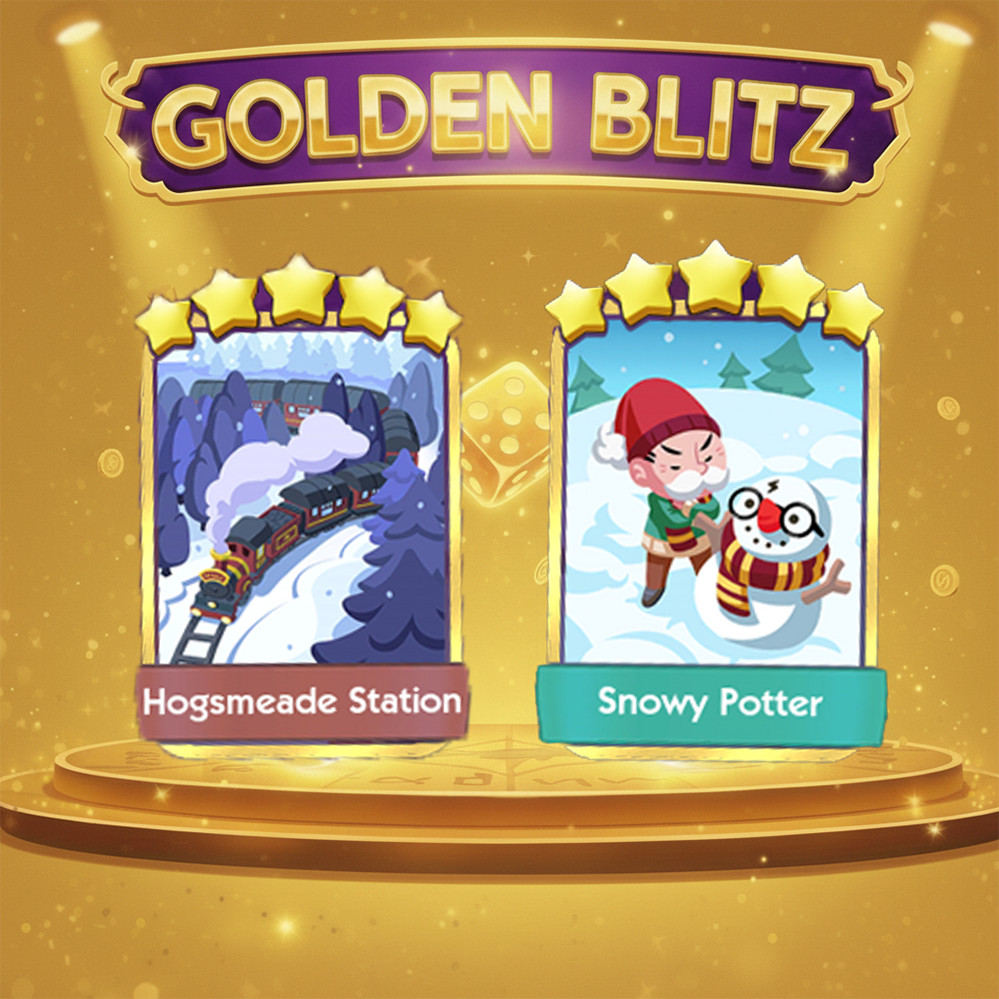 ✅️ GOLDEN BLITZ Mono'Go⚡5 ⭐️ Hogsmeade Station & Gold Snowy Potter⚡FAST DELIVERY