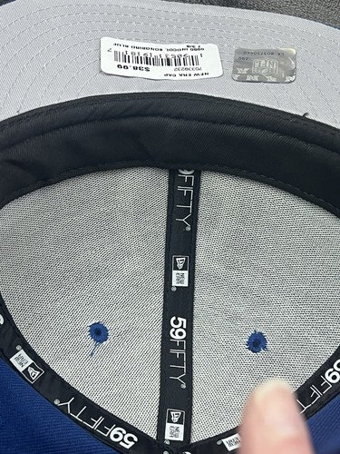 Cappello uomo donna Indianapolis Colts blu aderente New Era 59Fifty 7 3/8 58,7 cm - Foto 17 di 17