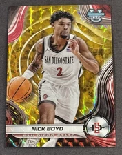 2024-25 Bowman Best U Basketball - Nick Boyd - Gold Geometric - SN:16/50