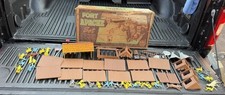 3647 Fort Apache Series 500 Metal Log Cabin 1957 Marx Vintage Playset