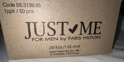 Just Me for Men By Paris  Hilton Lot .05oz EDT **50 Vials** Extremely Rare Item