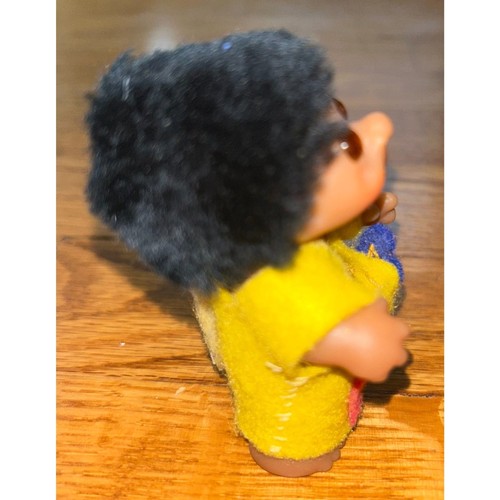 Vintage Dam Troll Puppe 3" groß Filz Kleidung - Bild 3 von 8