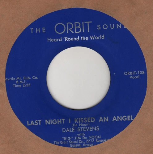 HILLBILLY- DALE STEVENS -Last Night I Kissed An Angel/Another Broken Heart ORBIT