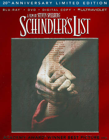 Schindlers List (Blu-ray/DVD, 2013, 3-Disc Set, 20th
