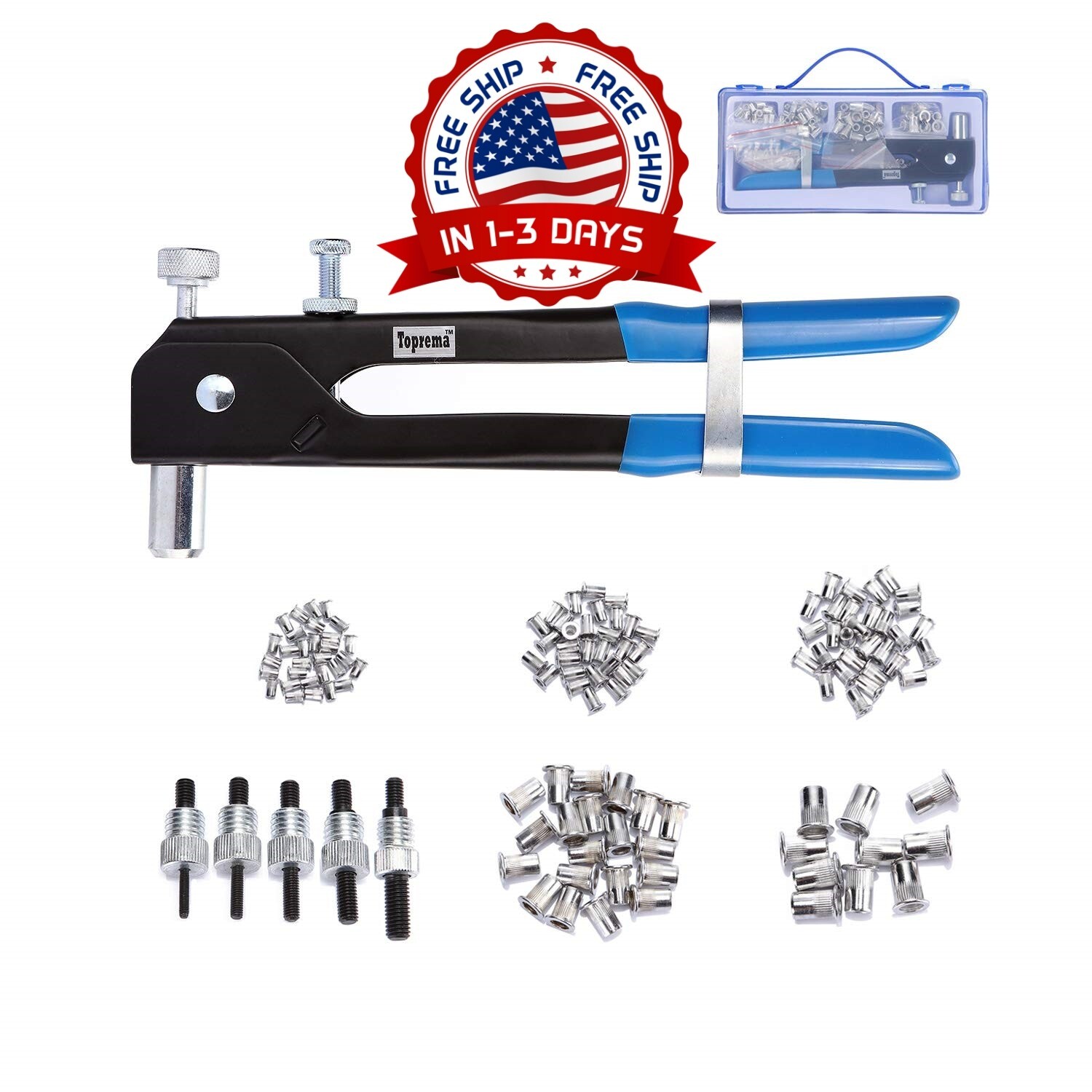 Herramienta Para Tuercas De Remache De Tuerca/rosca Remachadora Manual Kit NUEVO