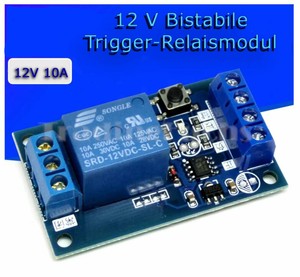 12v 10a Bistabile Relaismodul Flipflop Schaltung Trigger Relais Stromstossrelais Ebay