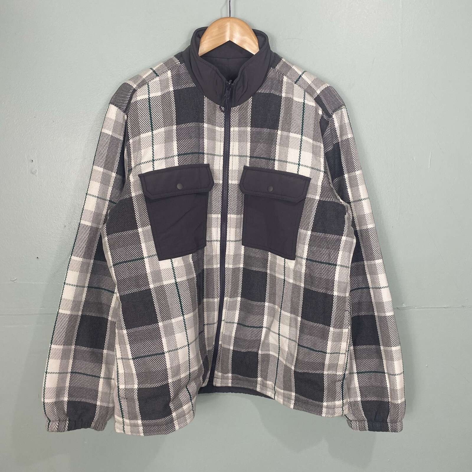 Outerknown Evolution Plaid Reversible Blanket Jac… - image 2