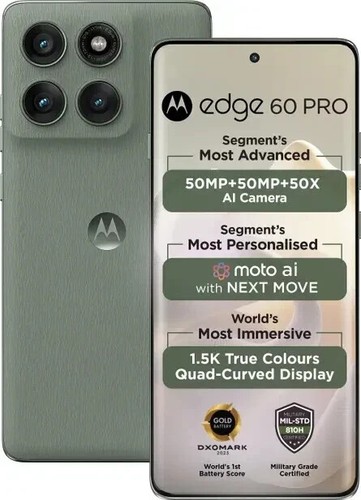MOTOROLA Moto Edge 60 Pro 5G-Factory Unlocked Dual SIM-8GB 256GB-Pantone Shadow - 第 1/14 張圖片