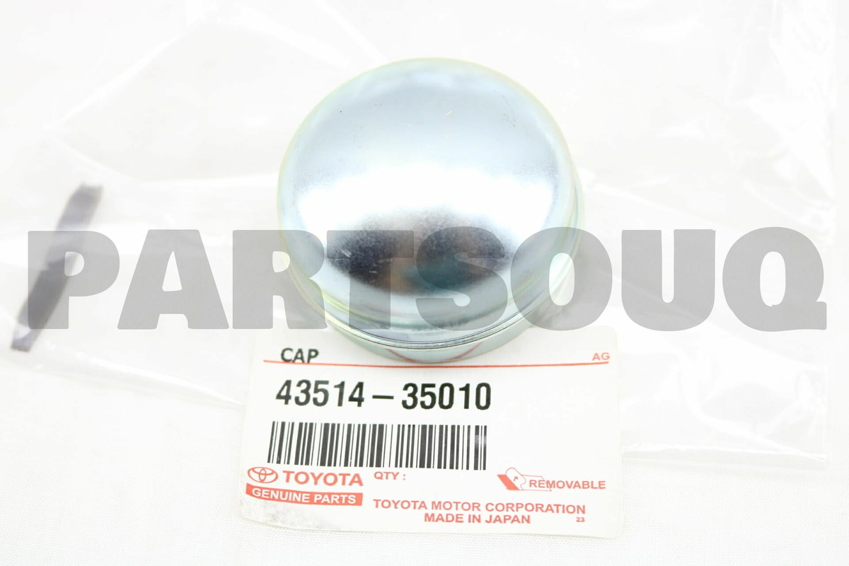 4351435010 Genuine Toyota CAP, FRONT AXLE HUB GREASE, RH/LH 43514