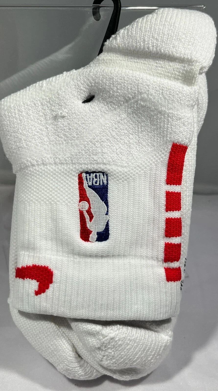 Nike NBA Authentics Ankle Socks - White/Red - PSK656-102 - Size: LARGE