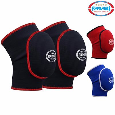 FARABI Sport Kniebandage gepolstert schützende Knieschützer Boxen Muaythai MMA Pads