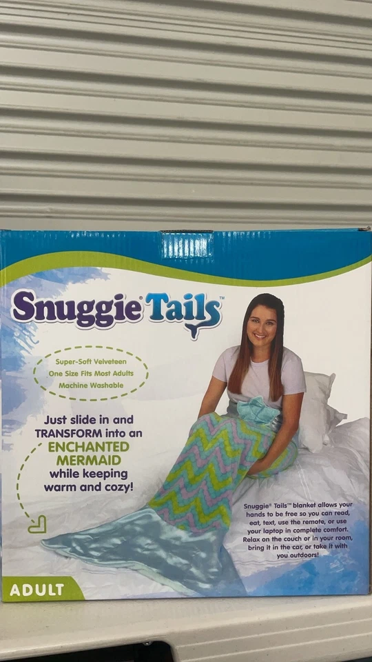 MANTA SUPER SUAVE COMO SE VE EN TV ADULTO COLA AJUSTADA PÚRPURA SIRENA TOTALMENTE NUEVA Foto 2 de 4