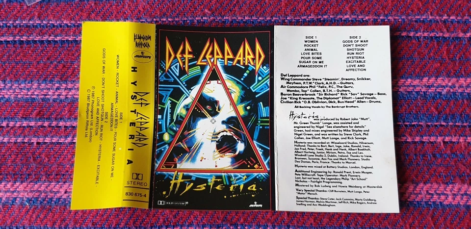 Def Leppard ~ Hysteria ( Malaysia Press ) Cassette - Image 4 of 4