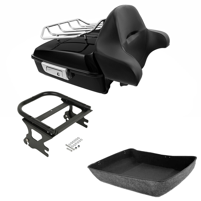 Wrap-around Chopped Pack Backrest Pad Fit For Harley Tour Pak Touring Model 14 Wrap-around Chopped Pack Backrest Pad Fit For Harley Tour Pak Touring Model 14