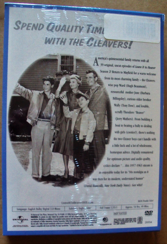 LEAVE IT TO BEAVER the COMPLETE SECOND SEASON Sealed DVD Set Jerry Mathers MINT Foto 2 de 2