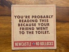 Newcastle Brown Ale Beer Cardboard Drink Coaster No Bollocks 2012