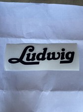Ludwig Black Vintage 60's Logo For BASS DRUM SUPER QUALITY ITEM. Easy Install 