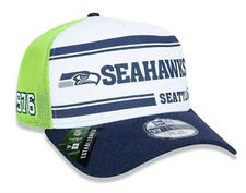 Seattle Seahawks Flex Fit NFL Official Sideline 39THIRTY Trucker Mesh Hat Cap