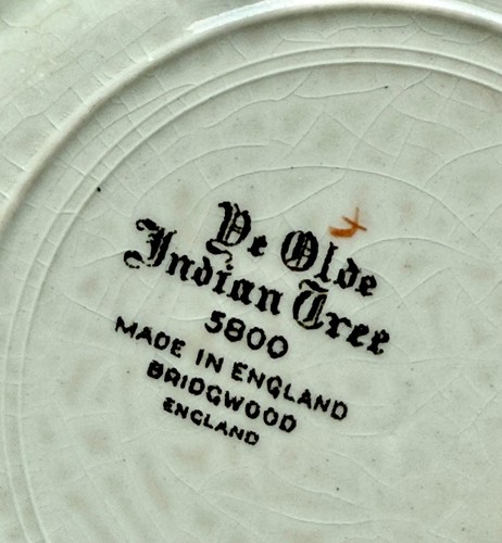 3 Bridgwood - Ye Olde Indian Tree Side Plates Pattern 5800 - vintage tableware - Picture 4 of 8
