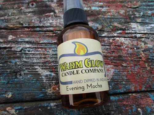 Warm Glow Candle Company EVENING MOCHA Atomizer Fragrance Spray Scent Oil 2 oz.