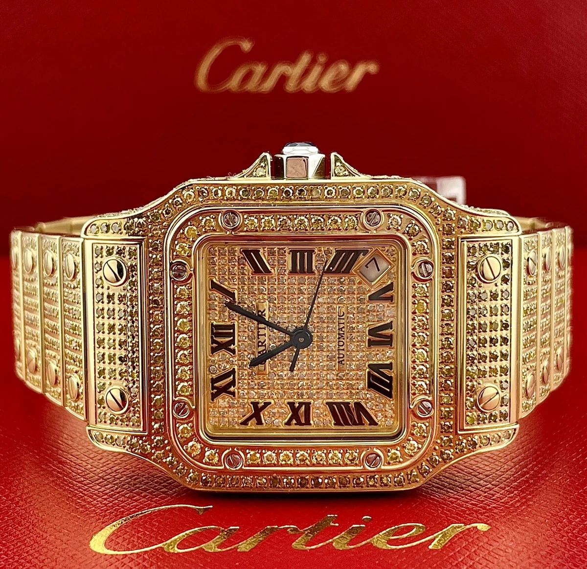 cartier watches gold and diamonds