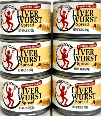 Underwood Premium Quality Liver Wurst Spread 4.25 oz ( Pack of 6 )~08/01/2029
