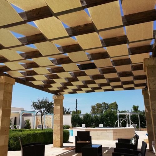Telo ombreggiante in Tessuto - Fascia Copertura onda Pergola o Gazebo - Al Metro - Foto 18 di 75
