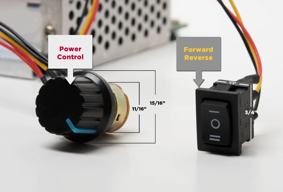 12V 24V 48V 2000W 9-60V 40A DC Motor Reverse Variable Speed Controller PWM HHO - Image 2 of 4