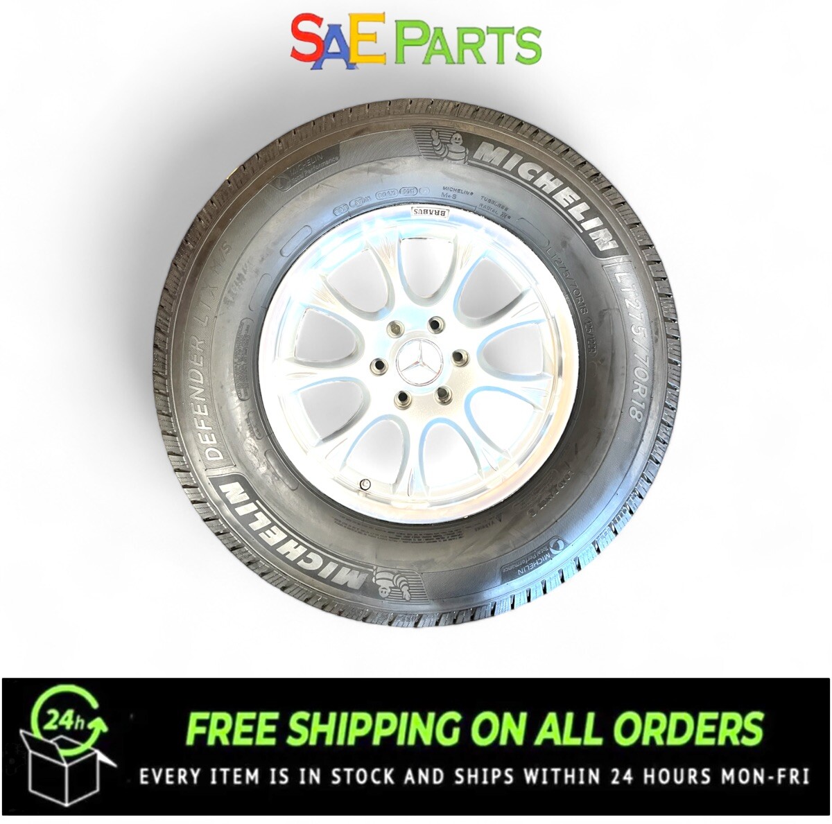 1 Lot Of 4 Brabus Mercedes Benz Wheels & Michelin Tires (2 Different Sizes)