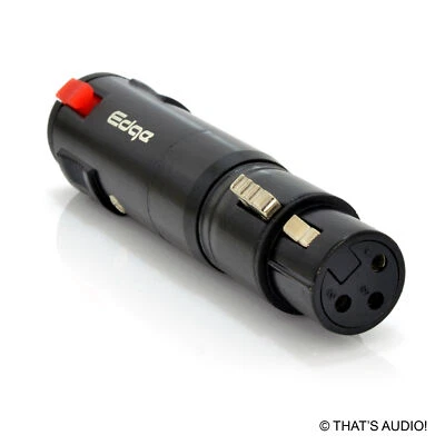 EDGE XLR ADAPTER: 3 pole XLR (Female) to 6.35mm 1/4" Jack (Female) TRS