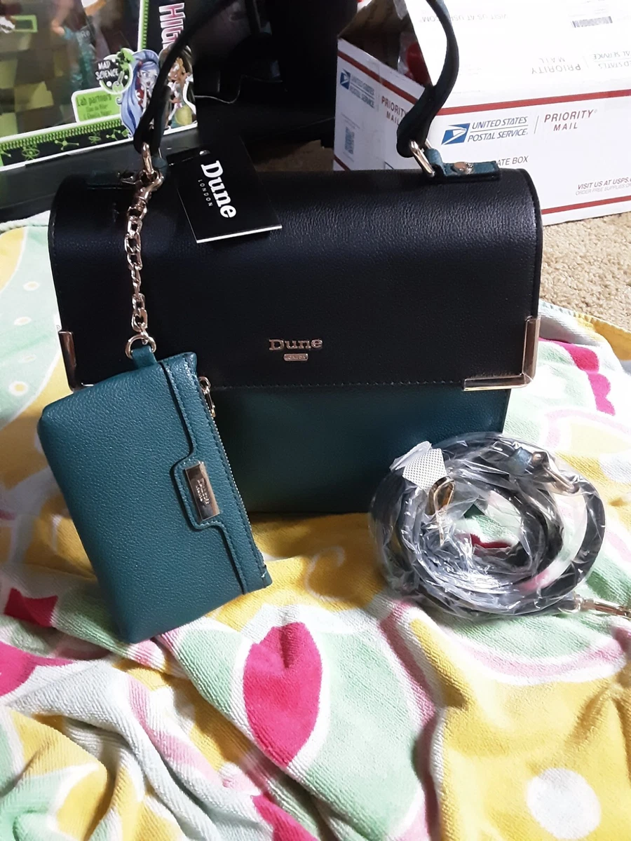 Dune London Crossbody Purse Teal u0026 black | eBay