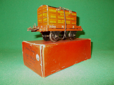 Hornby Spur O L.N.E.R. No.1 Flachwagen mit Behälter top verpackt Spur 0