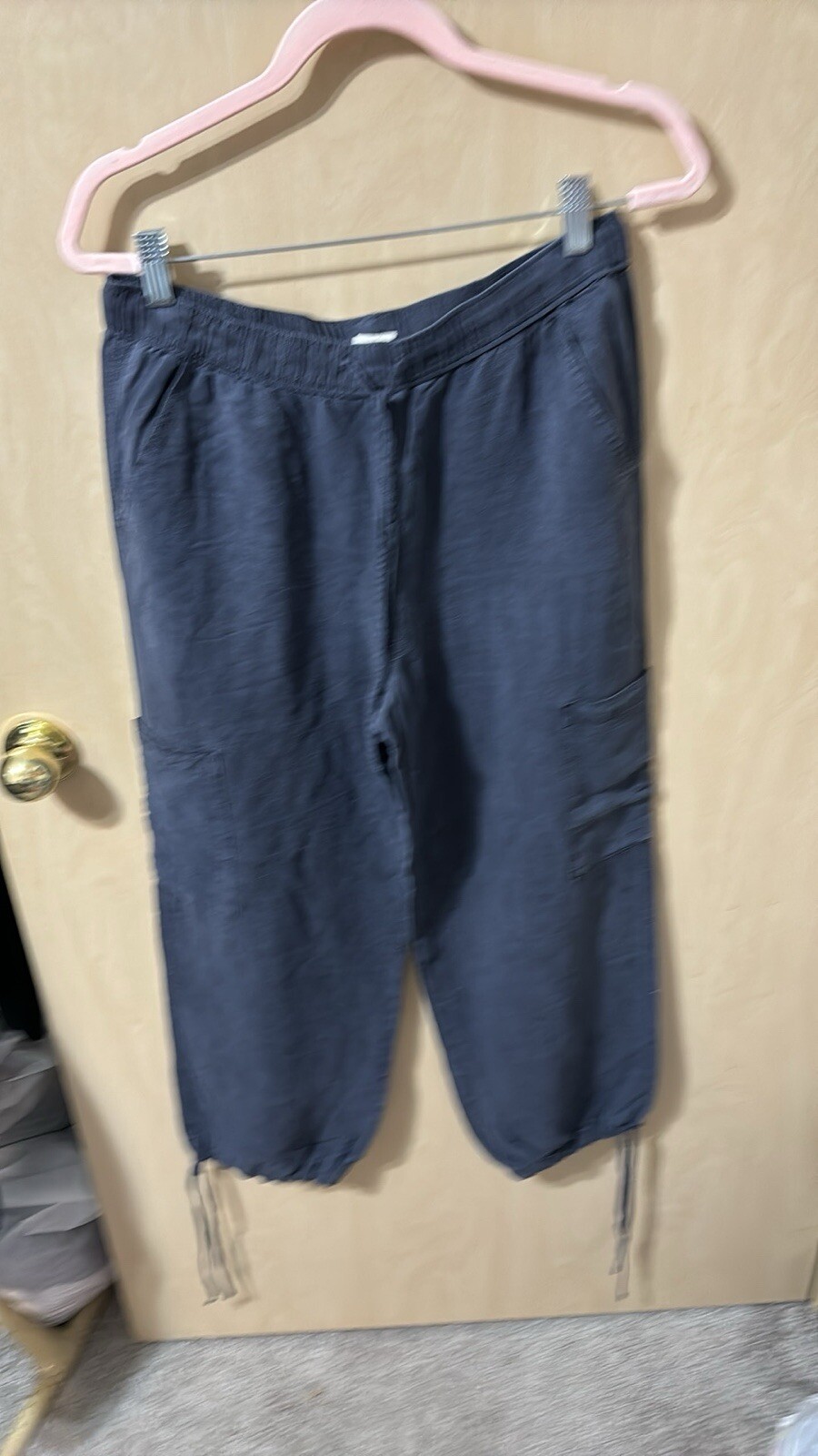 Joie Linen Blend Cargo Joggers. Size Large