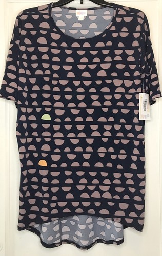 Tunique LuLaRoe Irma Taille XS Multicolore - Manches Courtes, Encolure Dégagée - NEUVE AVEC ÉTIQUETTE