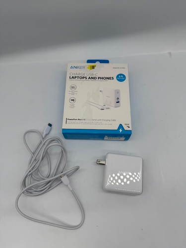 Anker PowerPort Atom III 60W GaN Fast Charger & USB-C to C Cable 6ft