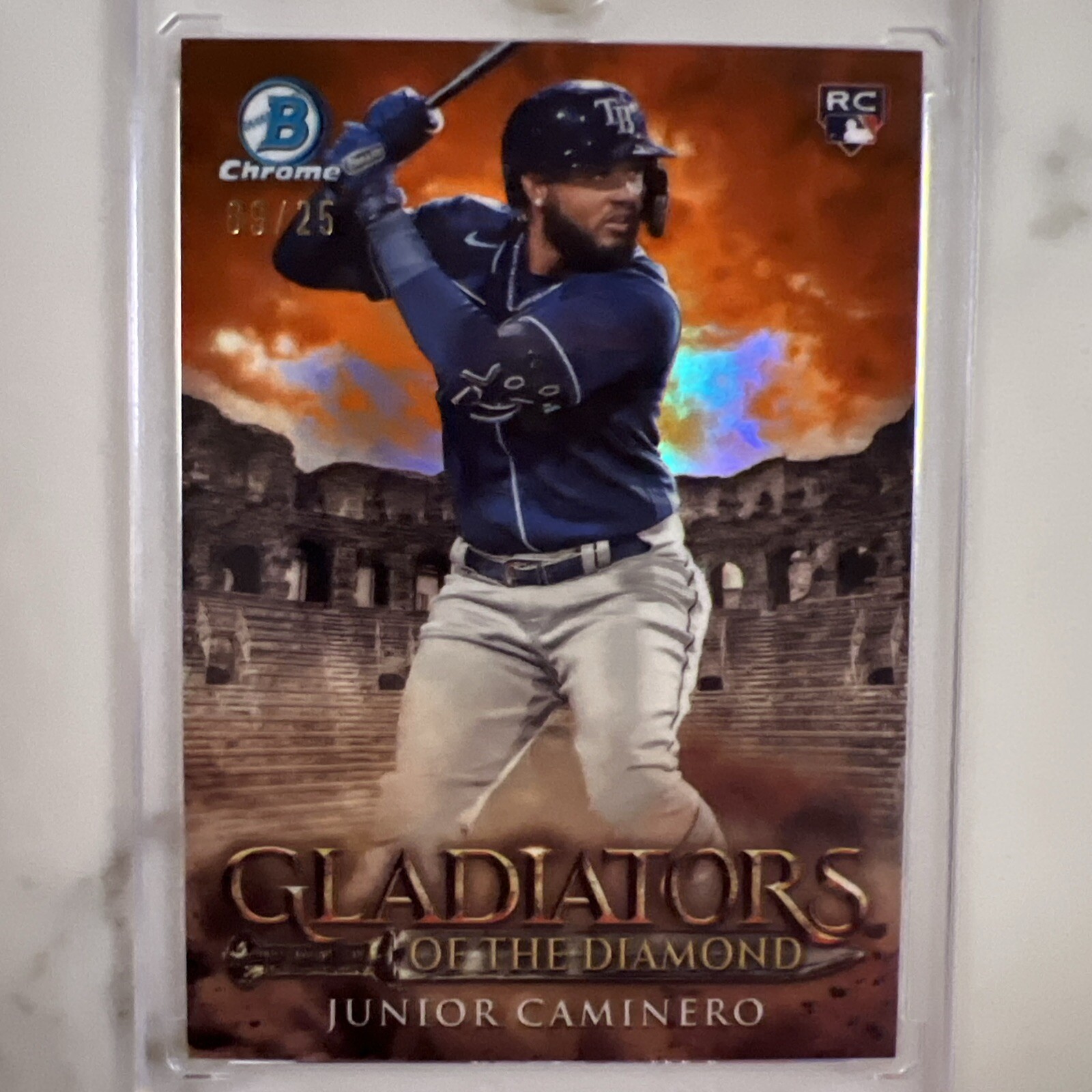 2024 Bowman - Junior Caminero (RC) 9/25 Orange Ref. - Gladiators Of The Diamond 