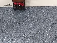 5119 - Fußboden Tapete "Terrazzo Blau" 30x53 cm - für Puppenhaus Puppenstube