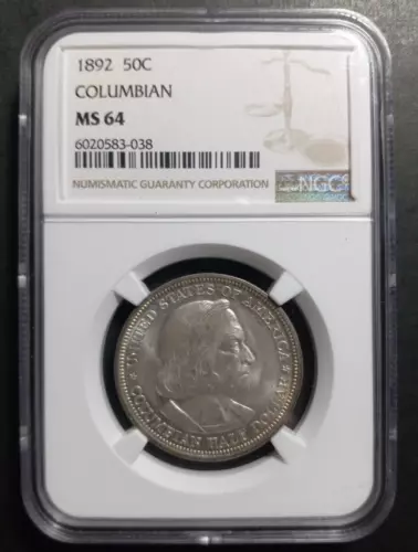 1892 - Columbian Expo. Commemorative Half Dollar - NGC MS64 - Rim Toning!   (S1)